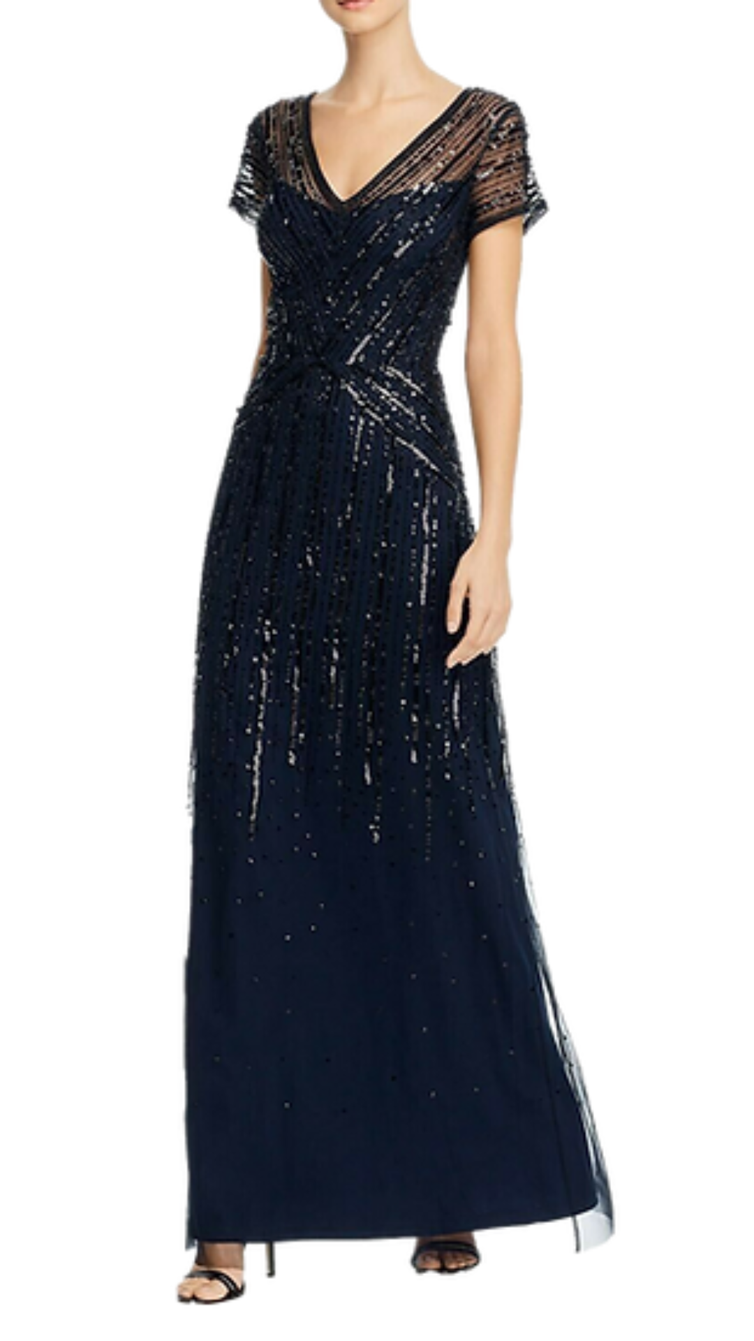 Adrianna papell outlet navy sequin dress