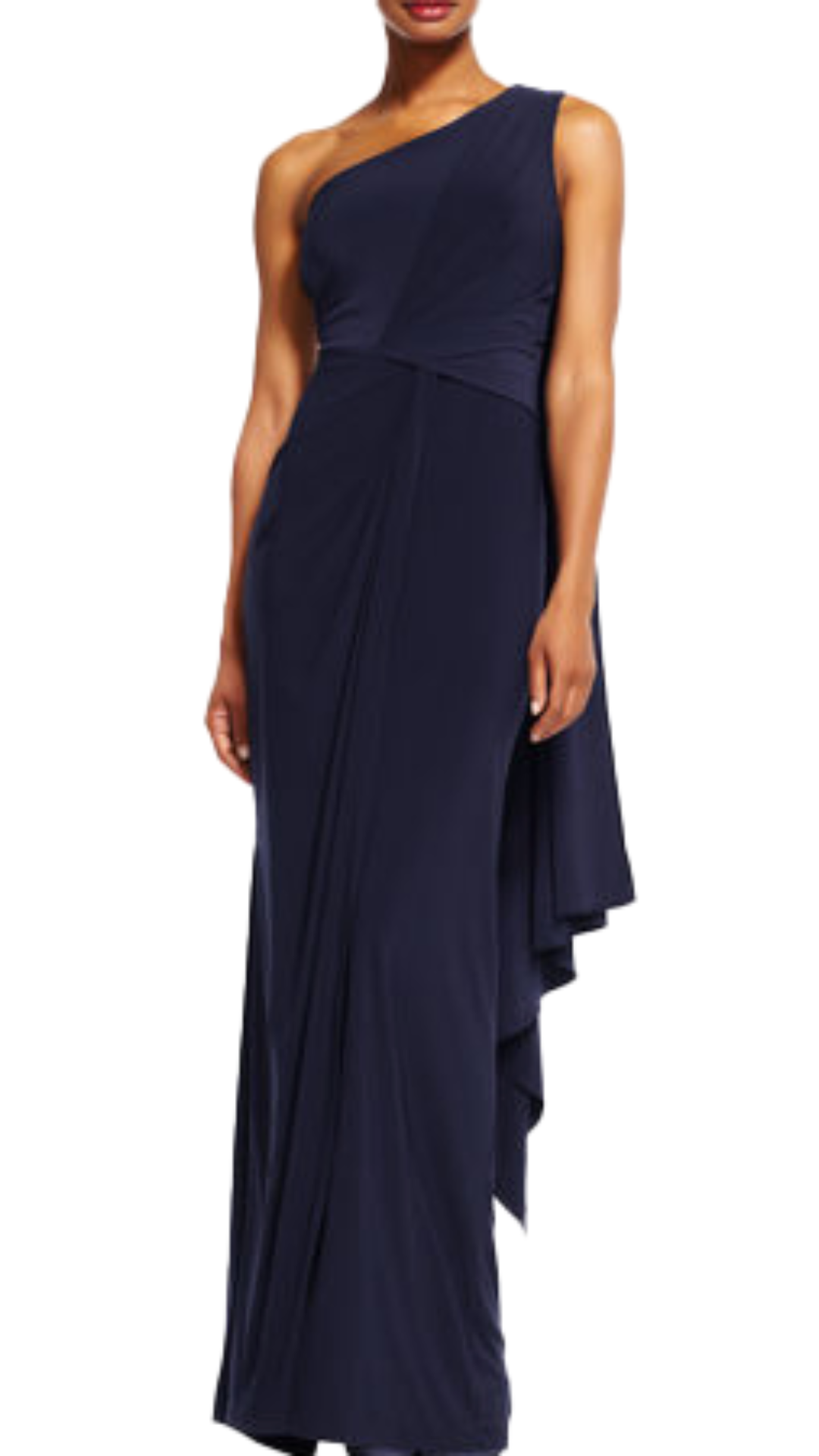 Adrianna Papell Nova One Shoulder Draped Dress