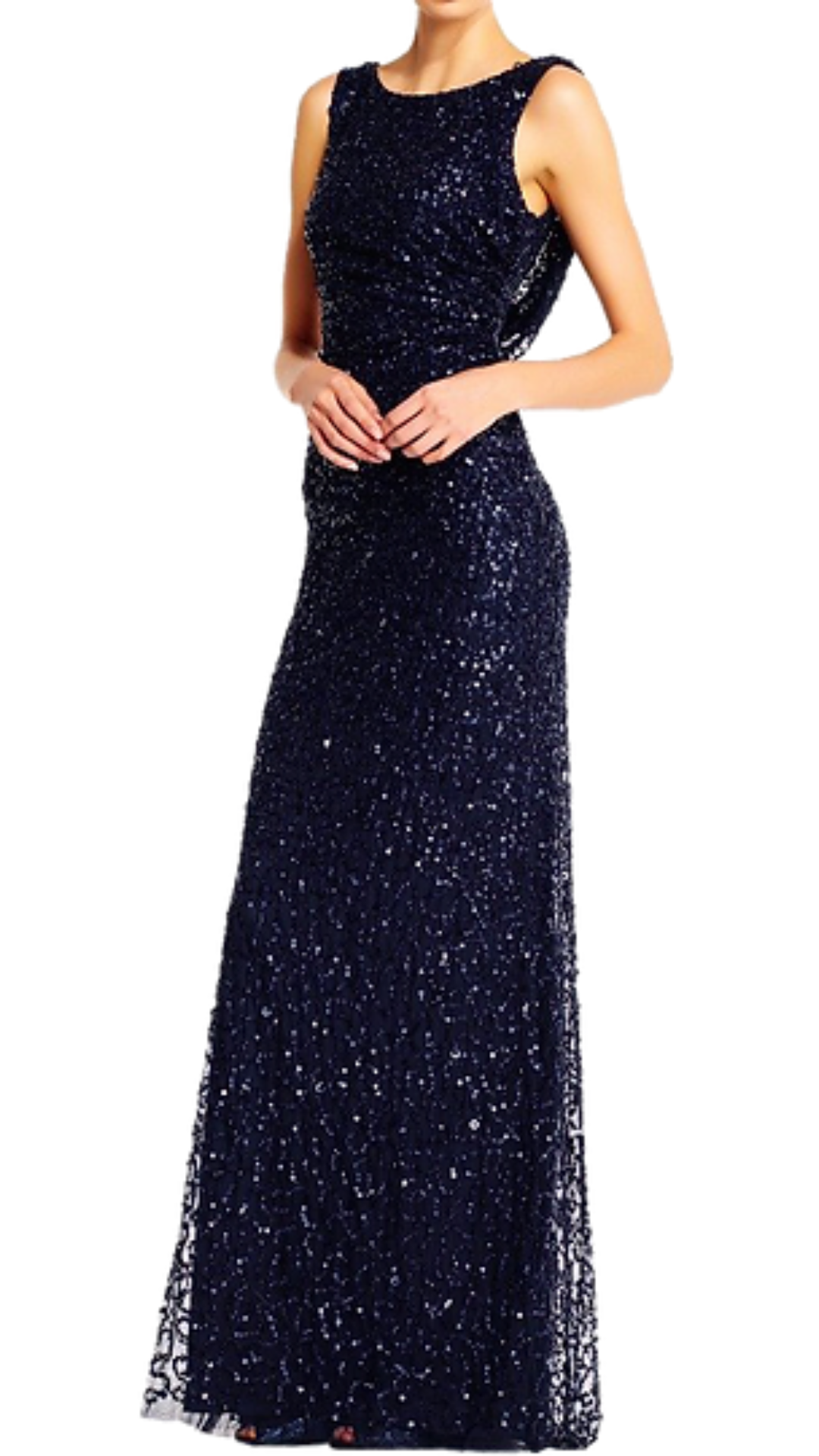 Adrianna papell outlet navy sequin gown