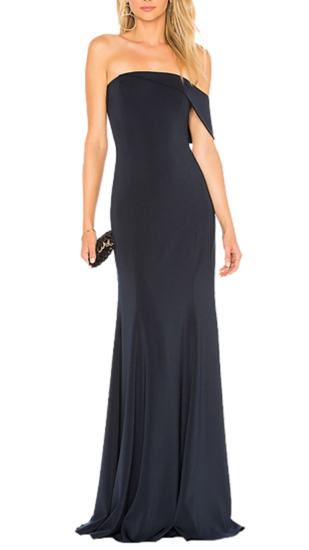 Jay Godfrey Seaworth One Shoulder Gown in Navy Style Lease