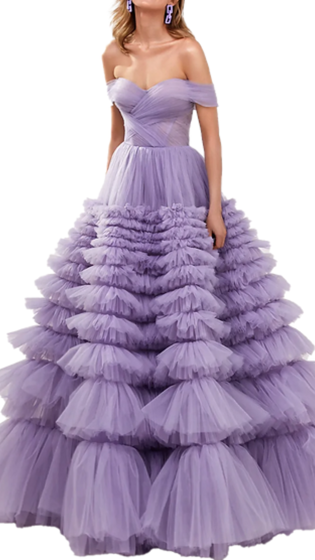 Purple 2025 ruffle dress