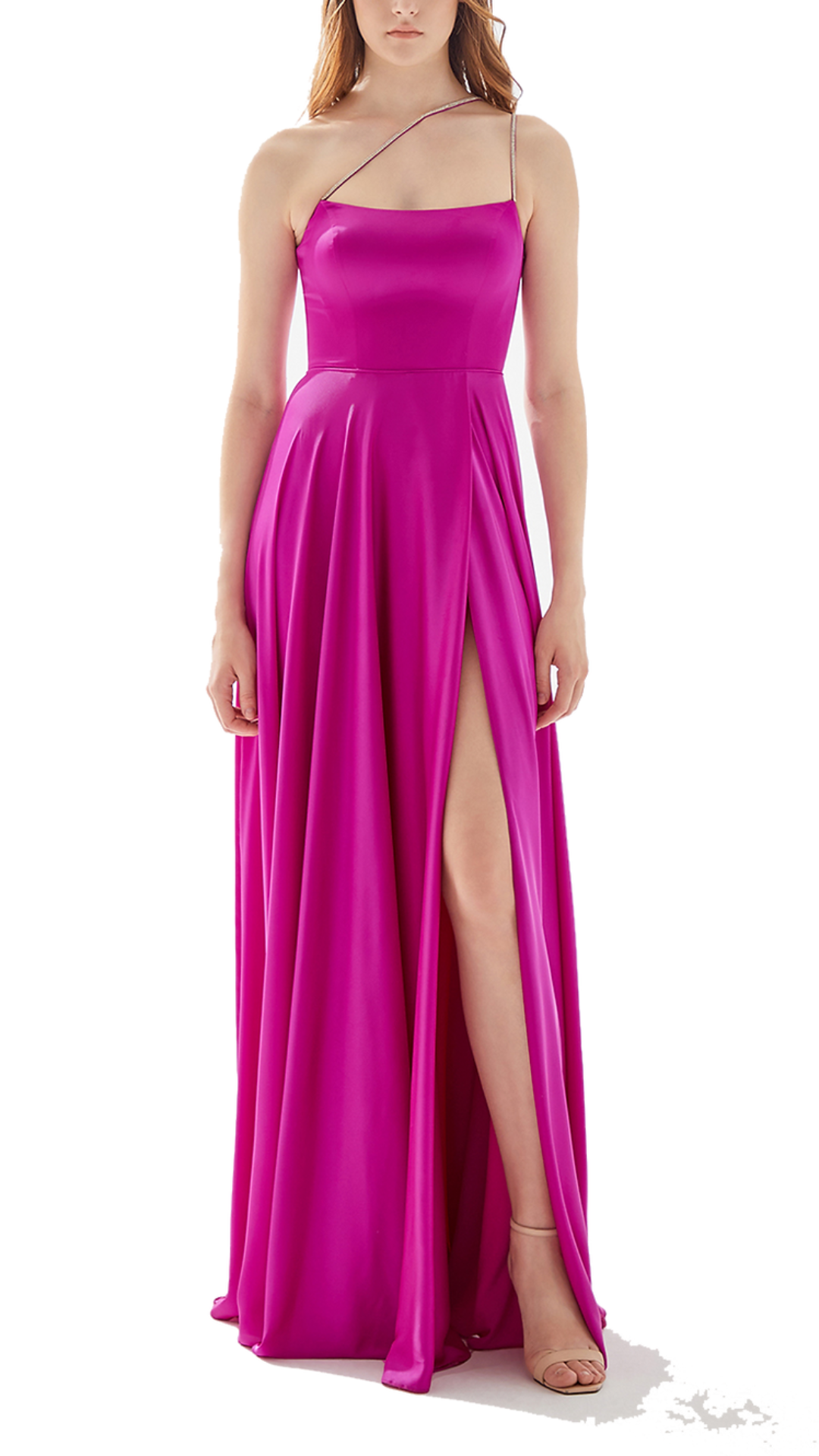Fuchsia pink sales bridesmaid dress