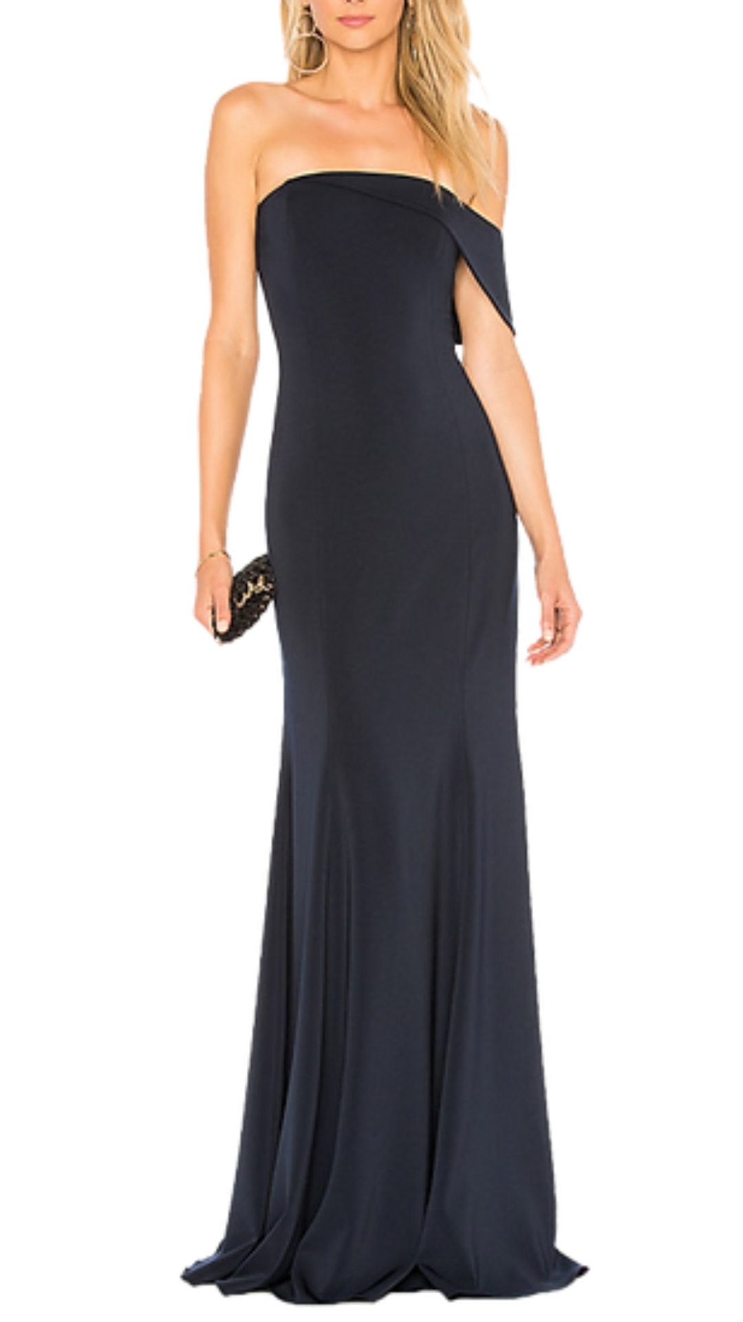 Jay Godfrey Seaworth One-Shoulder Gown in Navy – Style Lease