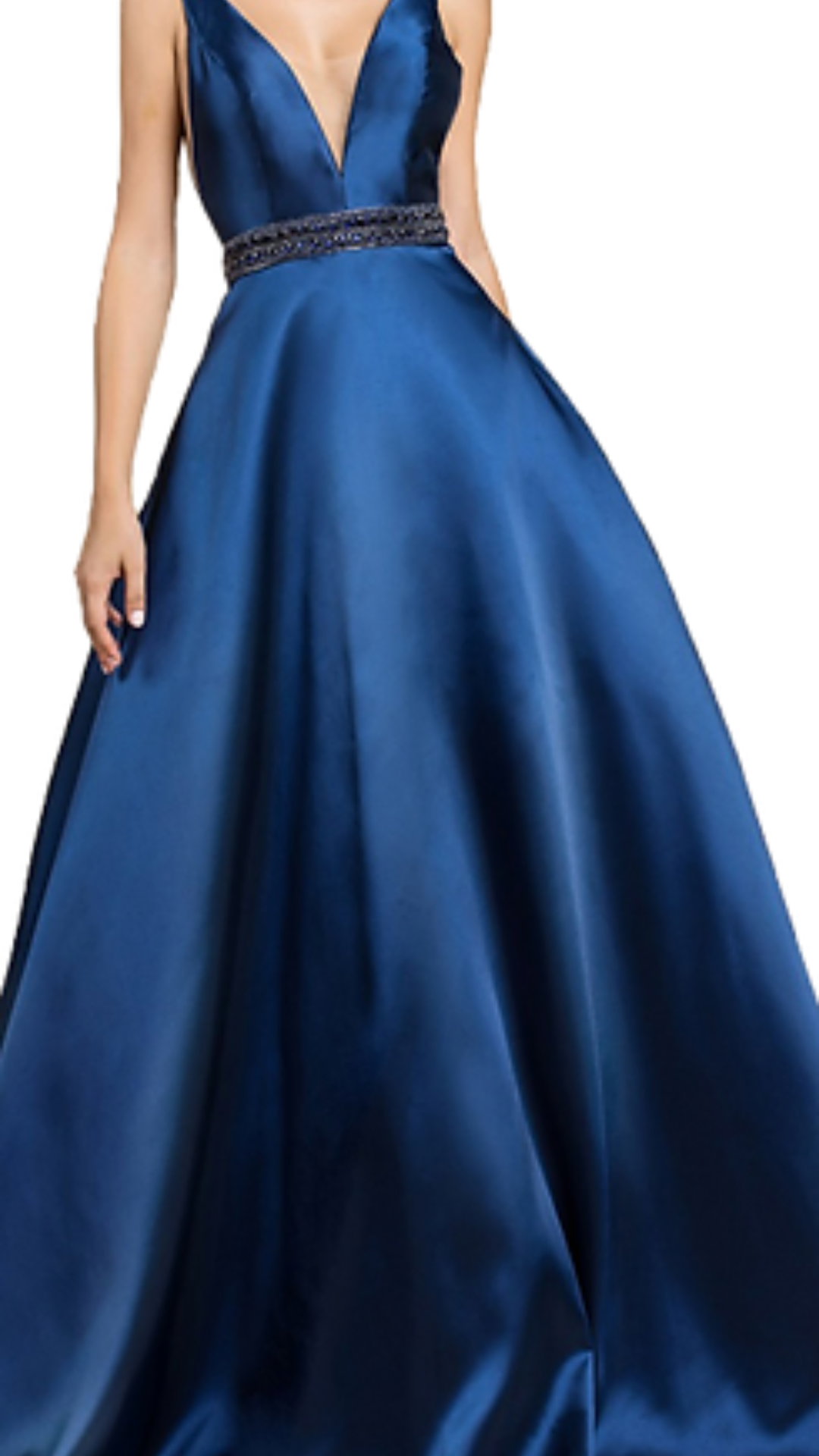 Andrea & Leo Melody Mikado Ball Gown in Blue