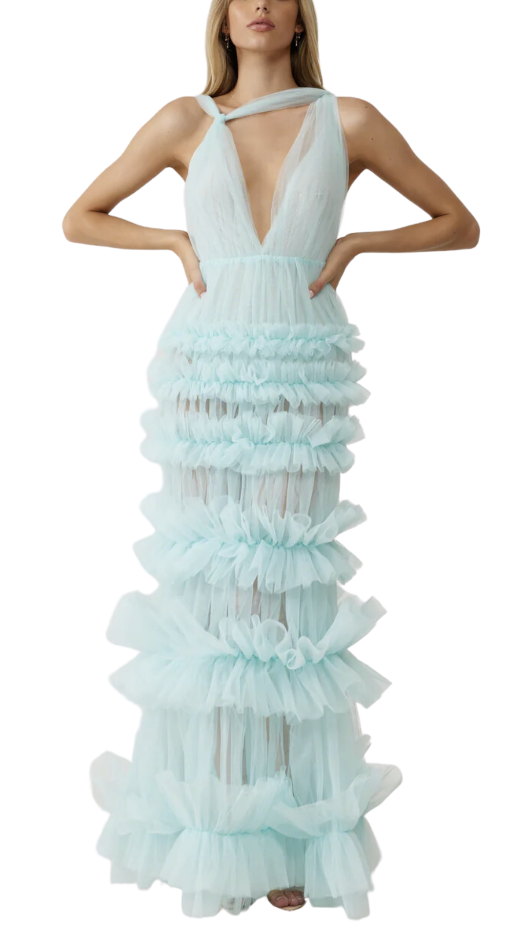 Lexi Mariella Tulle Dress in Seafoam