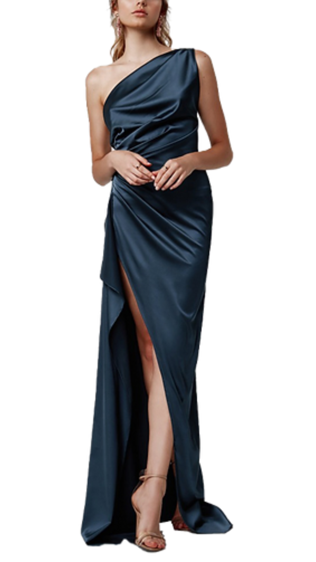Lexi Samira One-Shoulder Dress in Orion Blue