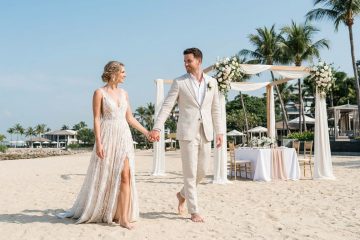 Sentosa Beachfront Weddings: Dressing for Sand, Sun and Sophistication